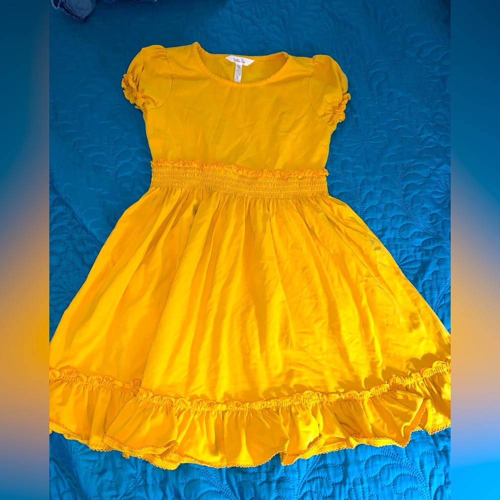 Matilda Jane fall dress excellent condition!  Work once!  golden yellow